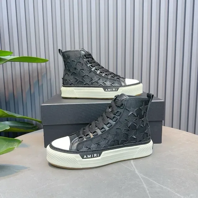 Amiri Skel Top High Black Star-Embossed Lifestyle Sneakers 7