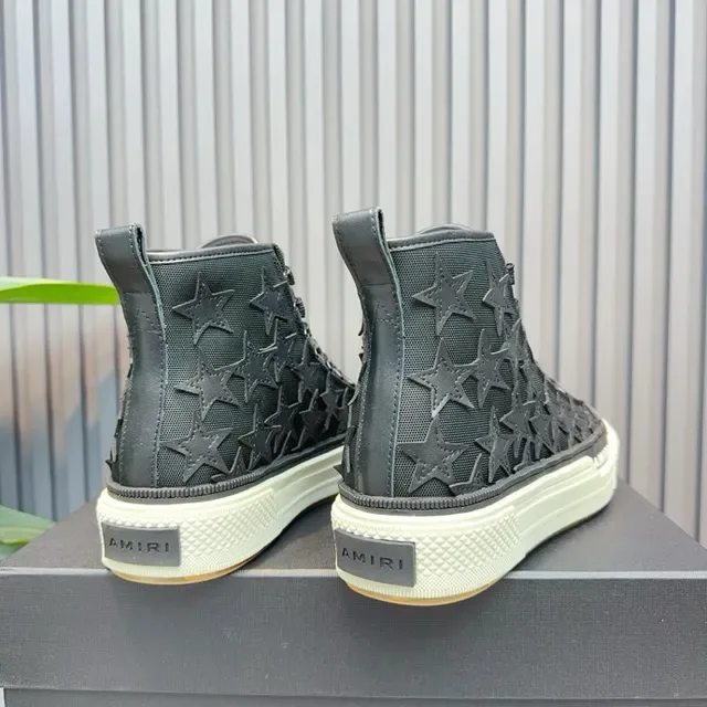 Amiri Skel Top High Black Star-Embossed Lifestyle Sneakers 8
