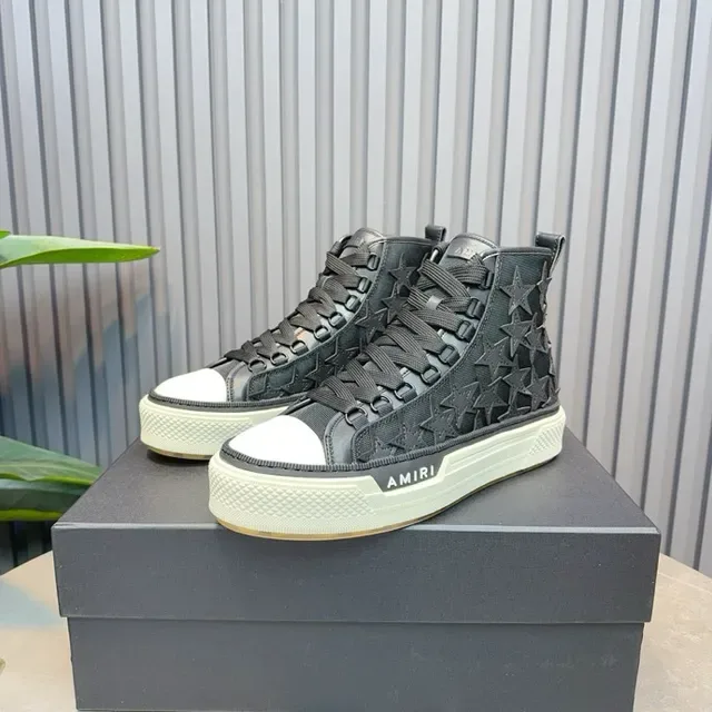 Amiri Skel Top High Black Star-Embossed Lifestyle Sneakers 9