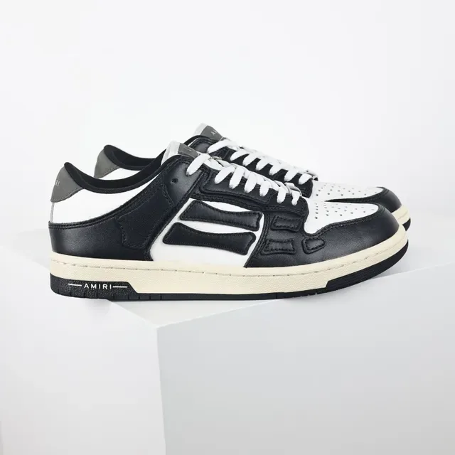 Amiri Skel Top Low Negro Blanco Crema zapatillas lifestyle 3