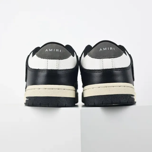 Amiri Skel Top Low Negro Blanco Crema zapatillas lifestyle 8
