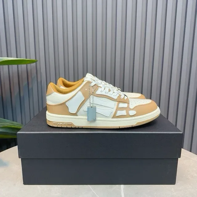 Amiri Skel Top Tan and White Lifestyle Sneakers 8