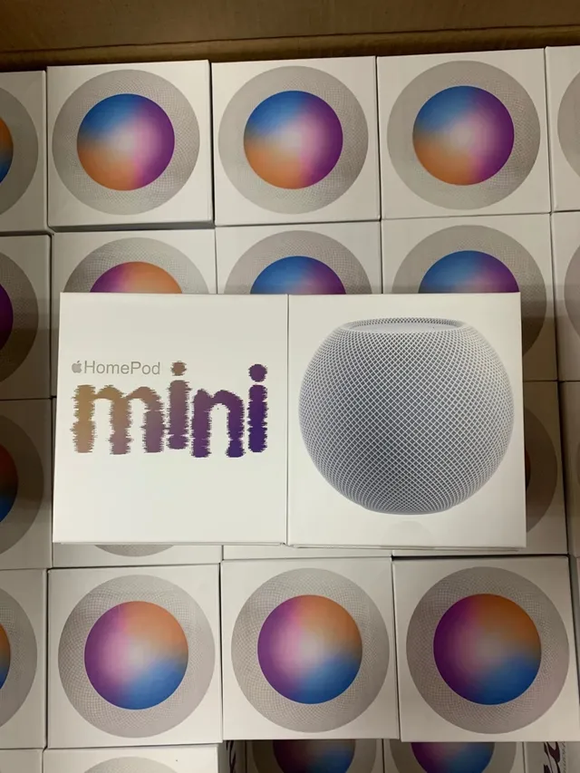 Apple HomePod mini নীল বেইজ গোলকার জাল কাপড় স্মার্ট স্পিকার 5