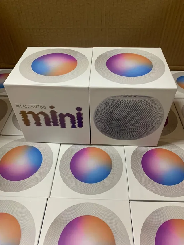Apple HomePod mini নীল বেইজ গোলকার জাল কাপড় স্মার্ট স্পিকার 6