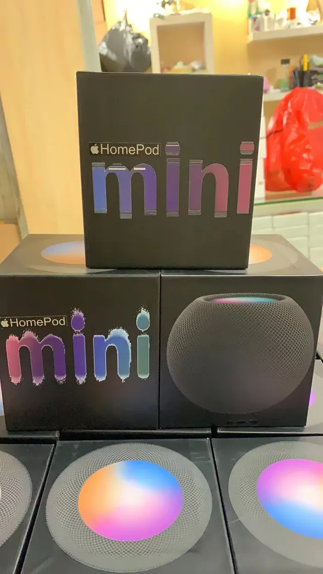 Apple HomePod mini নীল বেইজ গোলকার জাল কাপড় স্মার্ট স্পিকার 10