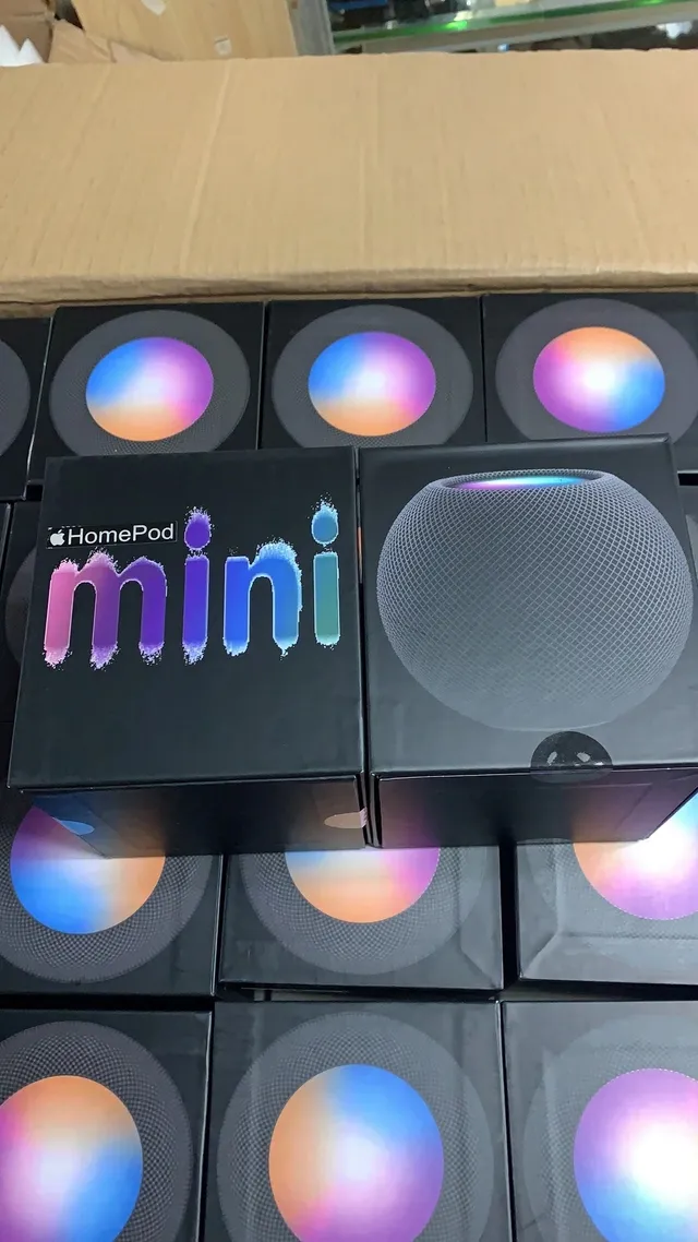 Apple HomePod mini নীল বেইজ গোলকার জাল কাপড় স্মার্ট স্পিকার 11