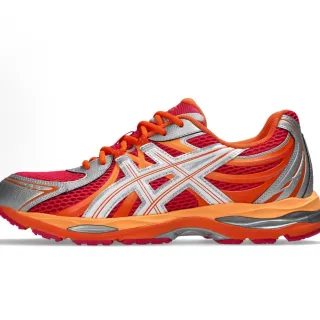 एएसआईसीएस गेल-कायानो लाल नारंगी इंजीनियर मेश अपर सिल्वर टाइगर स्ट्राइप लॉगो रनिंग जूते