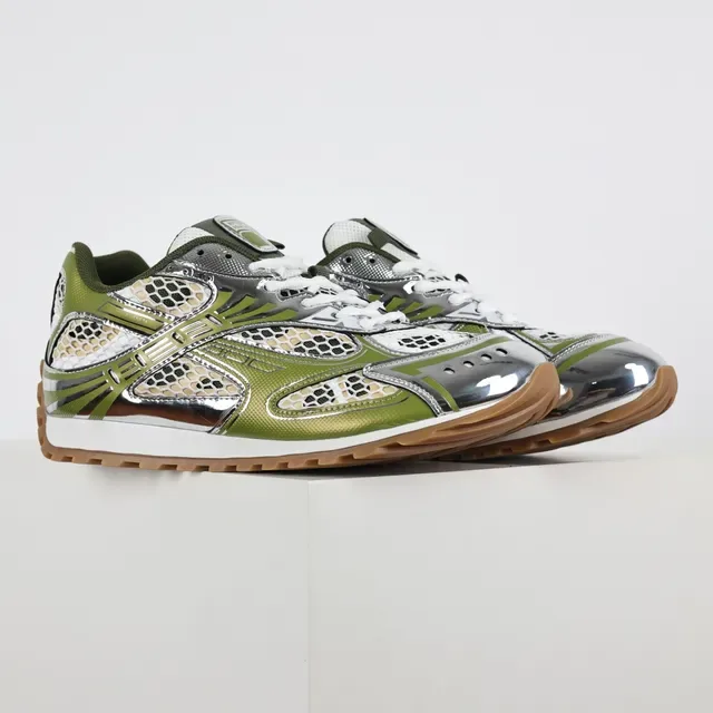ASICS Gel-Lyte III Olive Green Metallic Silver Lifestyle Sneakers 3