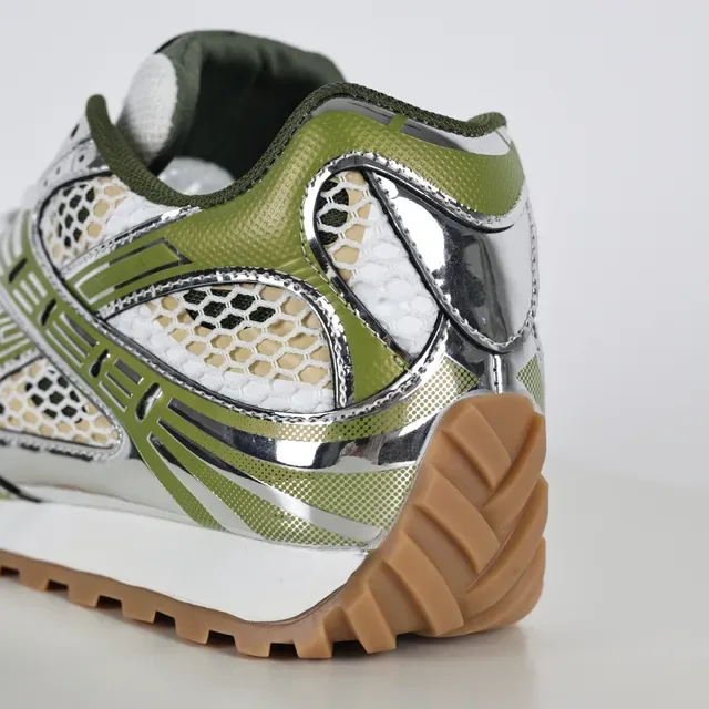 ASICS Gel-Lyte III Olive Green Metallic Silver Lifestyle Sneakers 4