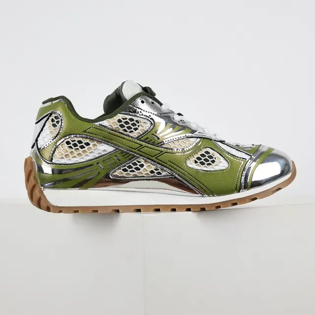 ASICS Gel-Lyte III Olive Green Metallic Silver Lifestyle Sneakers 7