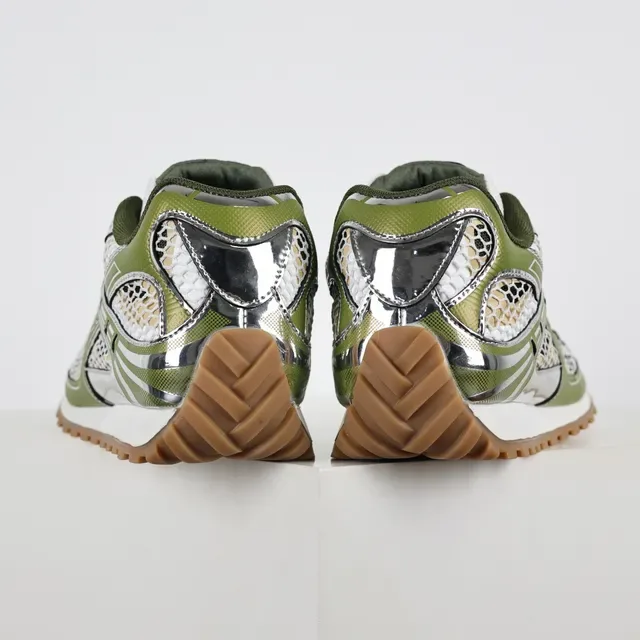 ASICS Gel-Lyte III Olive Green Metallic Silver Lifestyle Sneakers 8
