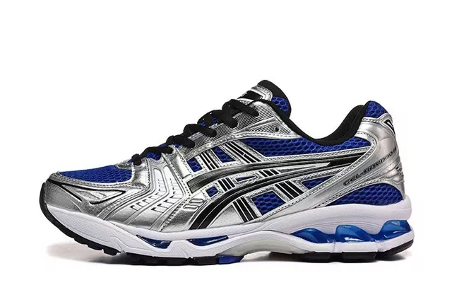 ASICS चांदी नीली धातु संश्लेषित ओवरले रॉयल जाल पैनल रनिंग जूते 2