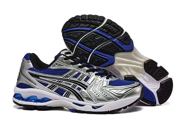 ASICS चांदी नीली धातु संश्लेषित ओवरले रॉयल जाल पैनल रनिंग जूते 4