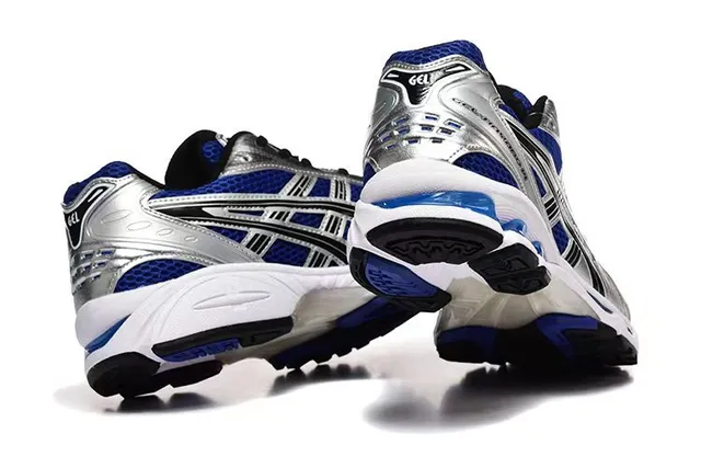 ASICS चांदी नीली धातु संश्लेषित ओवरले रॉयल जाल पैनल रनिंग जूते 5