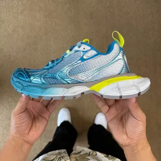 Balenciaga 3XL Blue Yellow Gradient Oversized Platform Chunky Sneakers