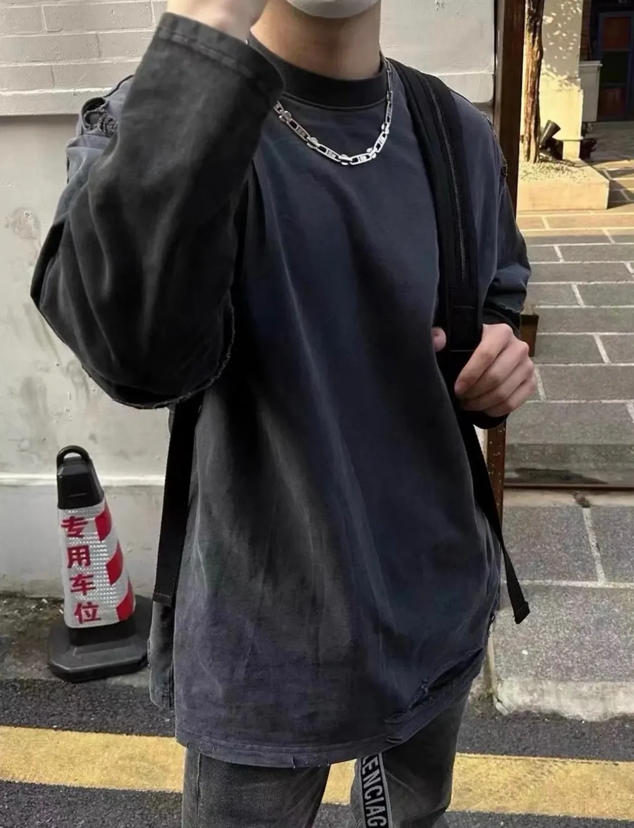 巴伦西亚亚 BB 链条项链 银色金属链 2
