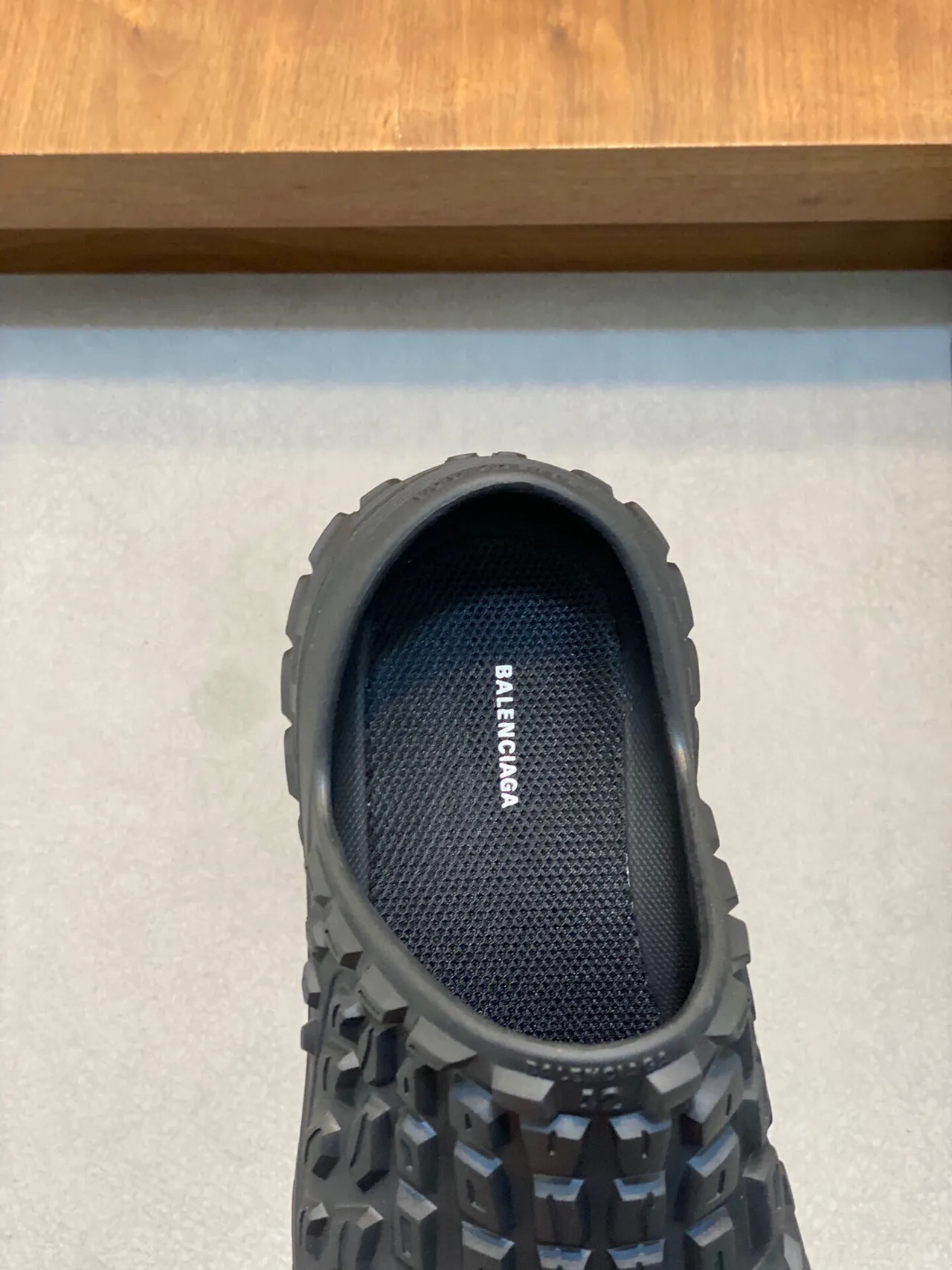 Balenciaga Black Molded Rubber Geometric Block Upper Clog 7
