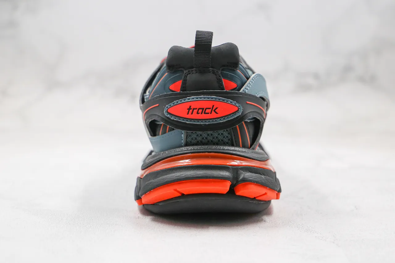 Balenciaga Blue Orange Multi-Layered Cage Upper Oversized Sculpted Sole Chunky Sneakers 10