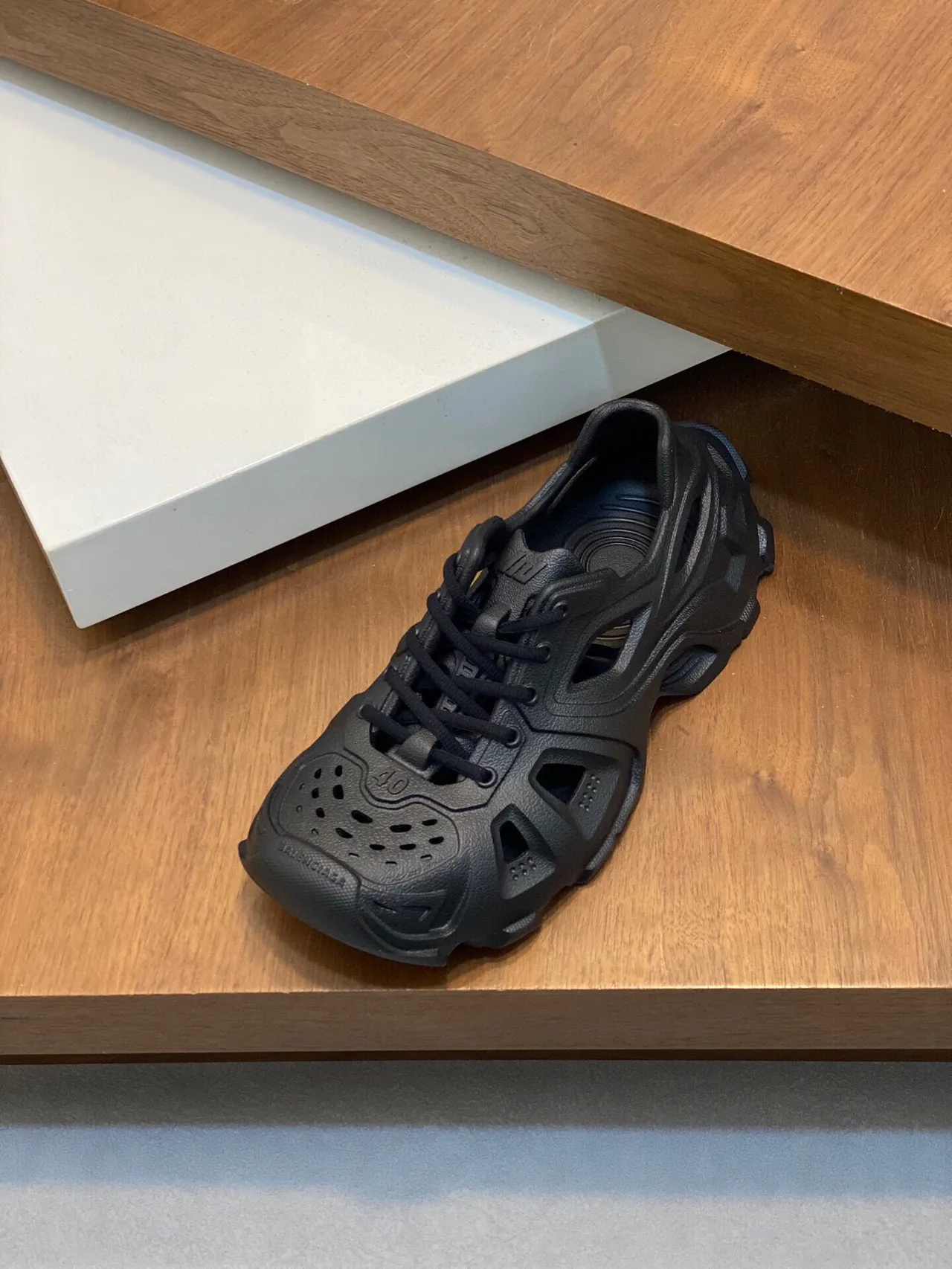 Balenciaga Defender কালো ধূসর চাঙ্কি স্নিকার্স 6