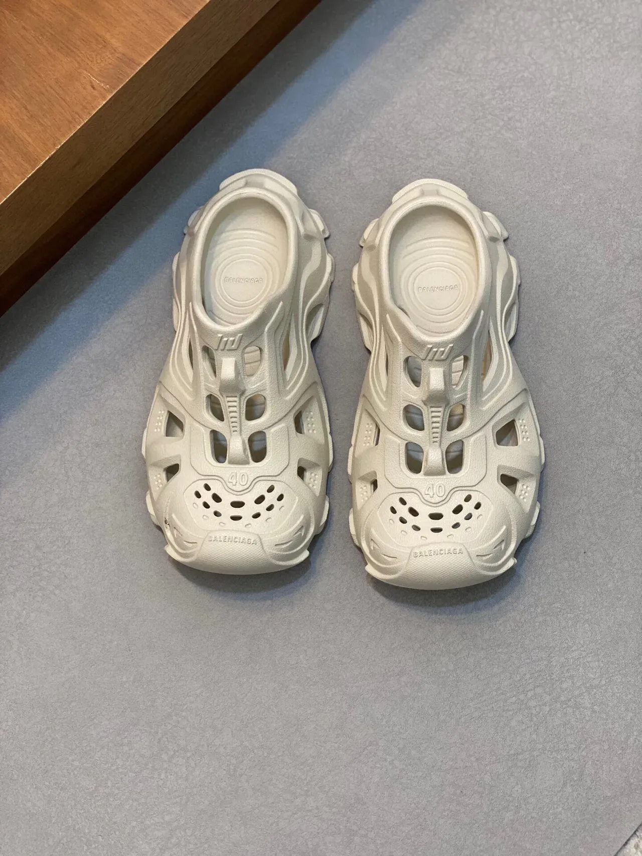 Balenciaga Defender Clog Off-White Molded Monochrome Slip-On Clog 2