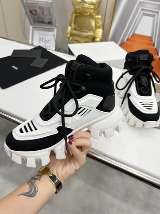 Balenciaga Defender High Black and White Chunky Sneakers 2