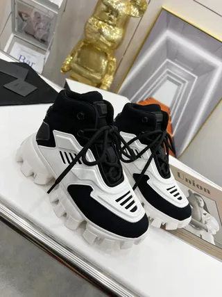 Balenciaga Defender High Black and White Chunky Sneakers 4