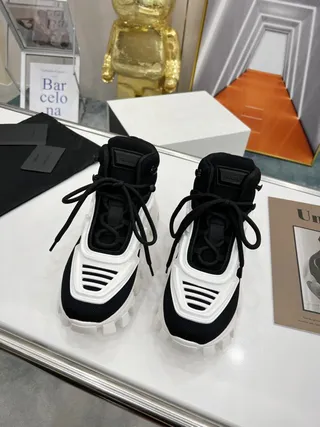 Balenciaga Defender High Black and White Chunky Sneakers 7