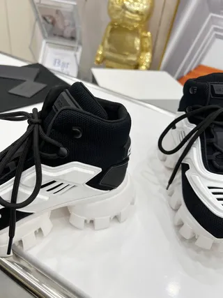 Balenciaga Defender High Black and White Chunky Sneakers 8