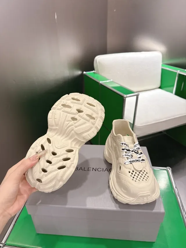 Balenciaga Defender Off-White Perforated Chunky Sneakers 2