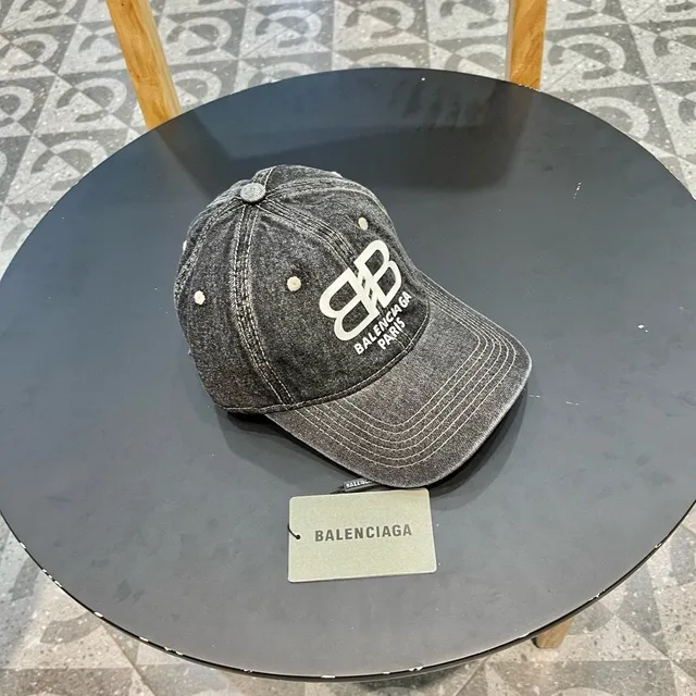 Balenciaga 牛仔纹理对比缝制棒球帽 3