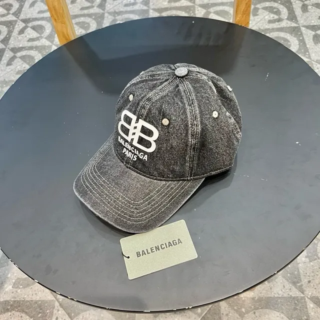 Balenciaga 牛仔纹理对比缝制棒球帽 4
