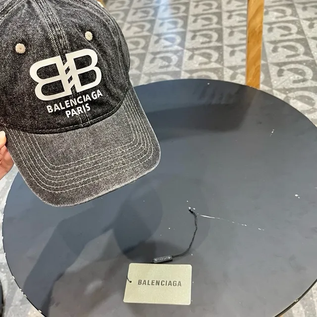 Balenciaga 牛仔纹理对比缝制棒球帽 5