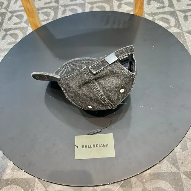 Balenciaga 牛仔纹理对比缝制棒球帽 8