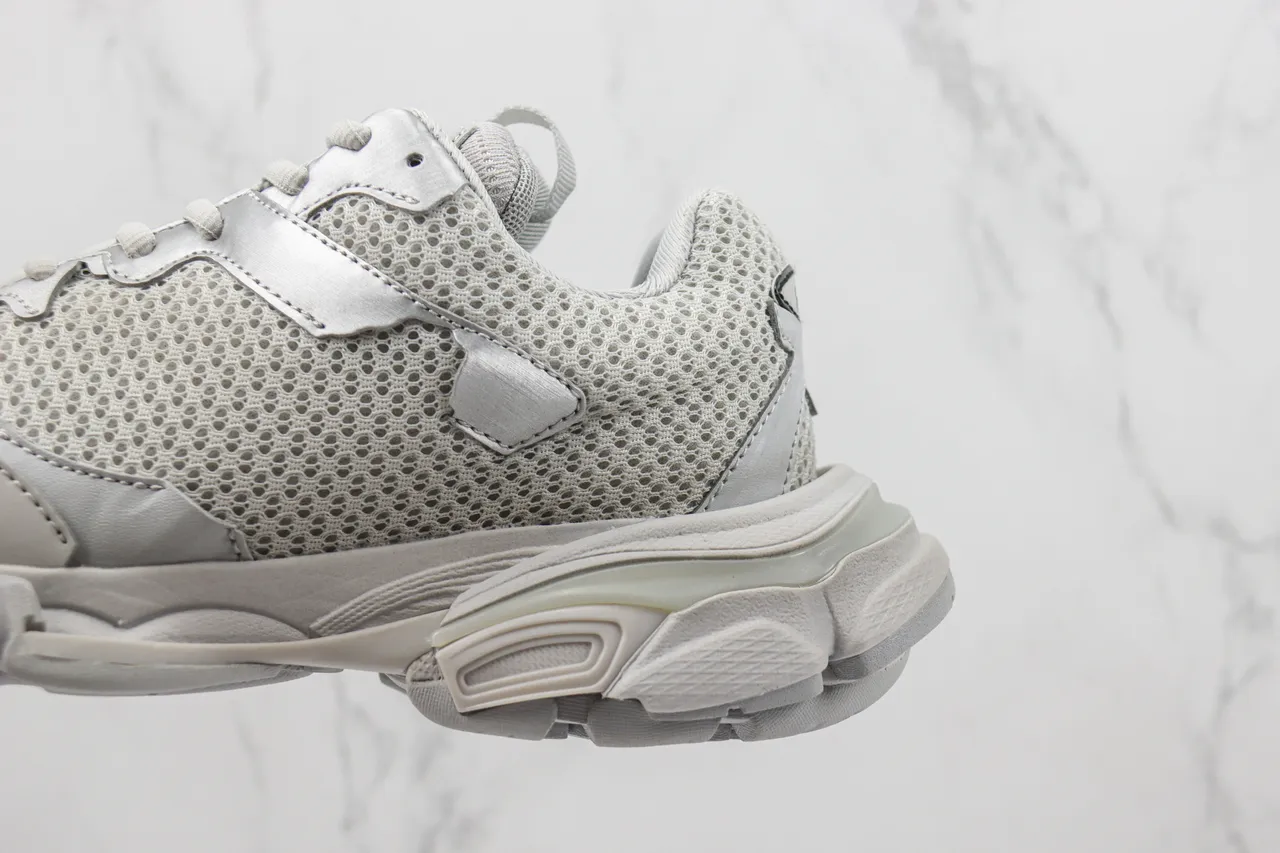 Balenciaga رمادي بيج شبكة علوية كعب منحوت أحذية رياضية كثيفة 7