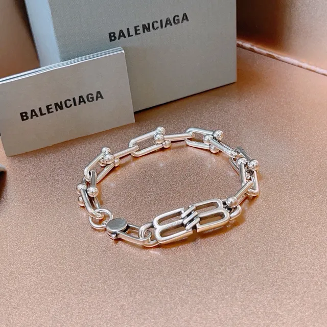Balenciaga Link Bracelet Polished Silver-Tone Metal Bracelet 8
