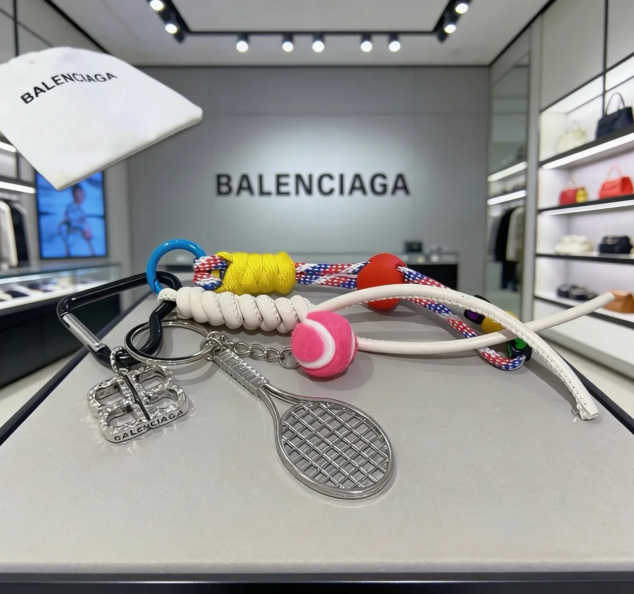 Balenciaga Bijoux Rose Blanc Multi-Component Thème Tennis 2