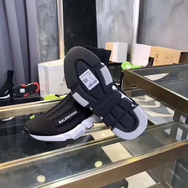 Balenciaga Speed Trainer Black Knit Lifestyle Sneakers 5