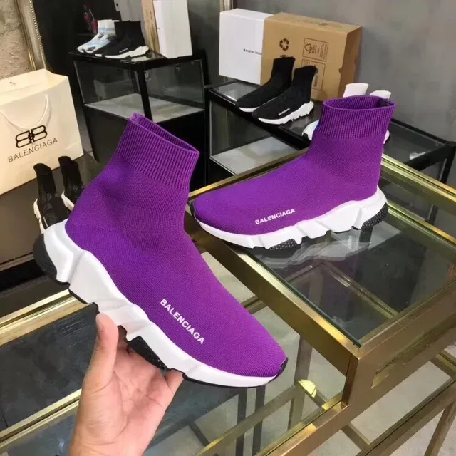 Balenciaga Speed Trainer 紫色 白色 黑色 生活方式运动鞋 2