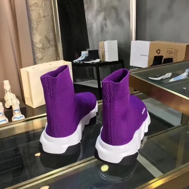 Balenciaga Speed Trainer 紫色 白色 黑色 生活方式运动鞋 3