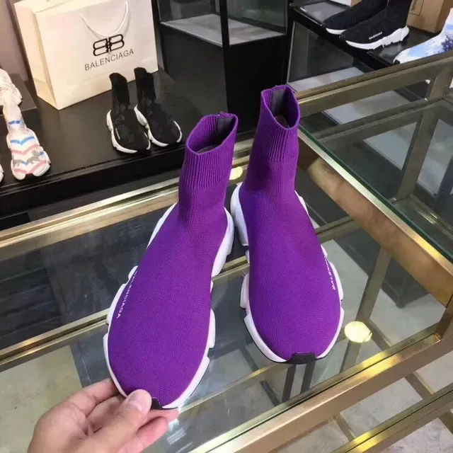 Balenciaga Speed Trainer 紫色 白色 黑色 生活方式运动鞋 4