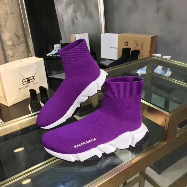 Balenciaga Speed Trainer 紫色 白色 黑色 生活方式运动鞋 5