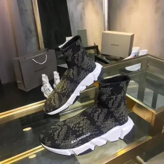 Balenciaga Speed Trainer Snakeskin Print Laceless Lifestyle Sneakers