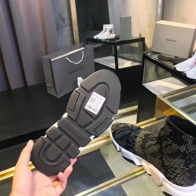Balenciaga Speed Trainer طباعة جلد الثعبان بدون أحزمة أحذية نمط حياة 4
