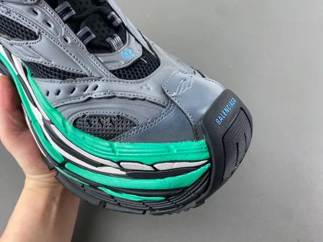 Balenciaga Track Trainer رمادي أسود أخضر حذاء رياضي سميك 2