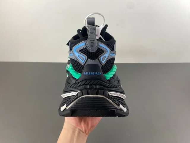 Balenciaga Track Trainer رمادي أسود أخضر حذاء رياضي سميك 4