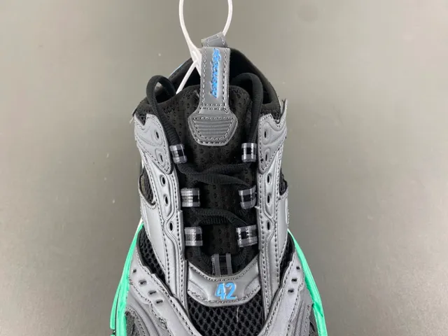 Balenciaga Track Trainer رمادي أسود أخضر حذاء رياضي سميك 6
