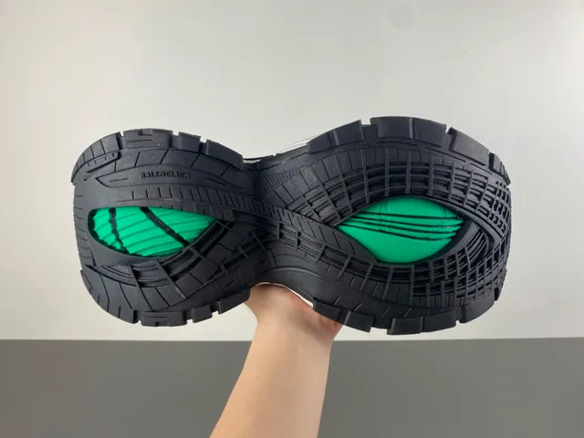 Balenciaga Track Trainer رمادي أسود أخضر حذاء رياضي سميك 9