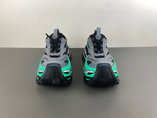 Balenciaga Track Trainer رمادي أسود أخضر حذاء رياضي سميك 11