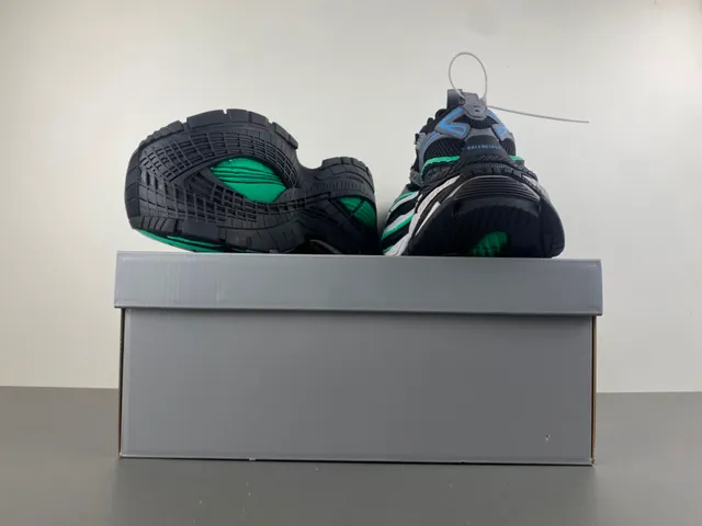 Balenciaga Track Trainer رمادي أسود أخضر حذاء رياضي سميك 16