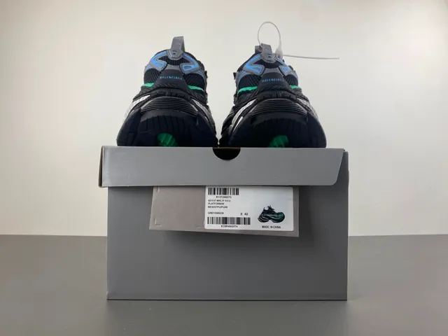 Balenciaga Track Trainer رمادي أسود أخضر حذاء رياضي سميك 17